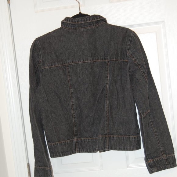 Faded Glory 1972 Women's Dark Blue Denim Zipper Front Jacket Size Large - Picture 8 of 16
